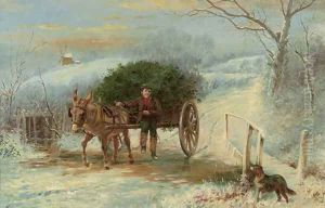 Bringing home the holly by Wilson Hepple