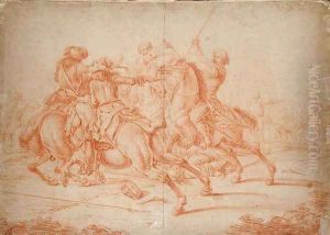 Battle Piece by or Huchtenburgh, Jan van Huchtenberg