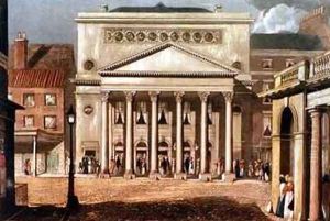 New Theatre Royal Haymarket in London by Daniel Havell