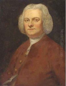 Portrait of a gentleman, quarter-length, in a brown coat and white stock Portrait of a gentleman, quarter-length, in a brown coat and white stock