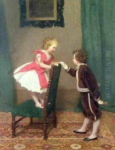 Miss Lilys First Flirtation by James Haylar