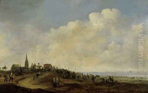 Departure of William II for England from the beach at Scheveningen by Maerten Fransz van der Hulst