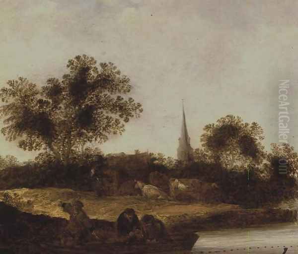 A Wooded river landscape - view 1