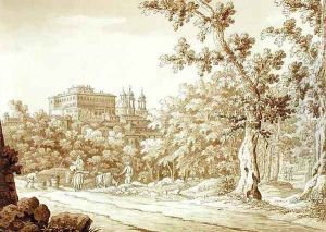 View at Valmontone from a volume of 66 views drawn from nature in the neighbourhood of Rome and Abruzzo 2