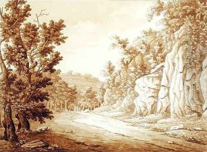 View at Valmontone from a volume of 66 views drawn from nature in the neighbourhood of Rome and Abruzzo
