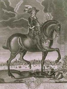 Equestrian Portrait of Oliver Cromwell by Albert Haelwegh