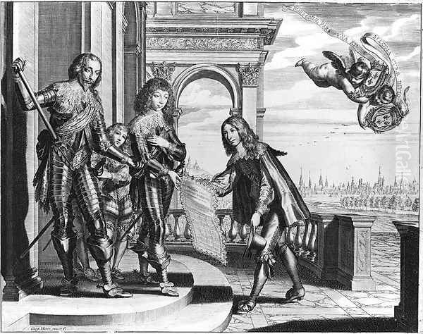 Pierre Palliot paying homage to Henri II 1588-1646 de Bourbon and his Son Louis II 1621-86 de Bourbon - view 1