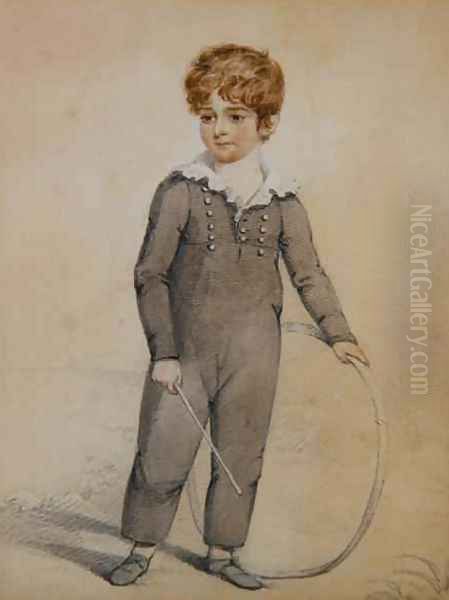 Boy with hoop - view 1