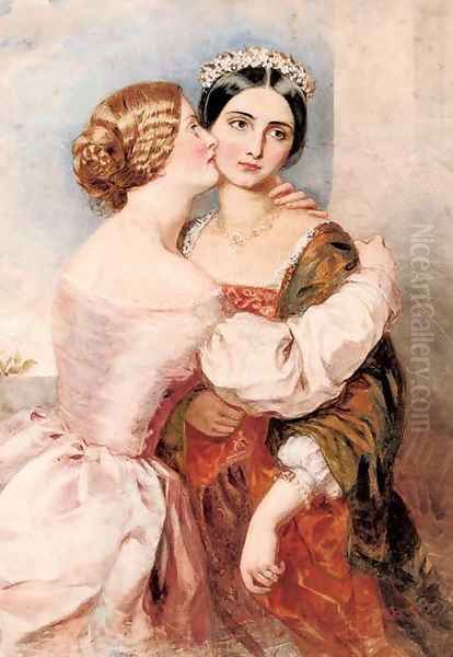 Portrait of Catherine and Bianca in a classical pose - view 1