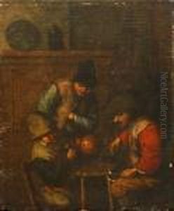 Tavern Scene Withthree Men by Adriaen Brouwer