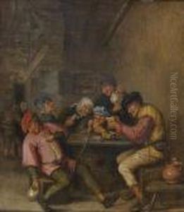 Reunion De Joueurs De Cartes by Adriaen Brouwer