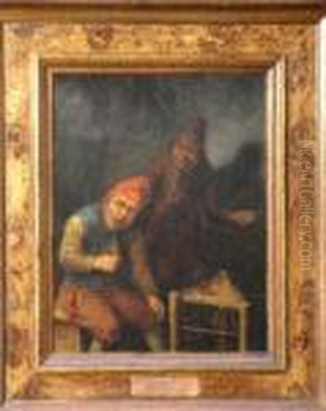 Two Drinkers At A Table - view 1