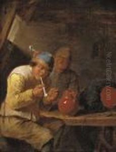 Boors Smoking In An Interior