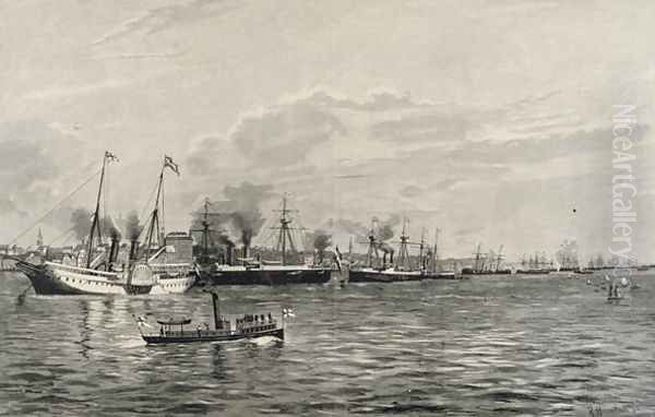 The Naval Review in Kiel on the 3rd September 1890 - view 1