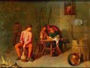 Interior De Taberna by Adriaen Brouwer