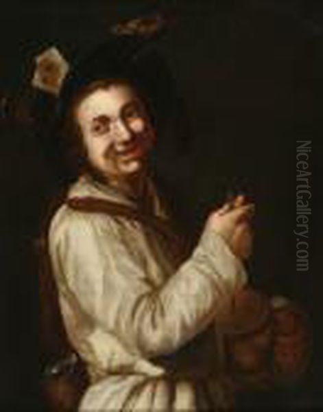 Bust-lengthportrait Of A Tramp With A Rumble Pot - view 1