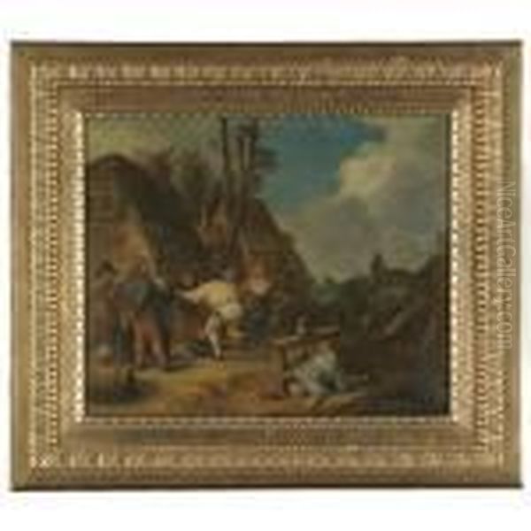 Peasants Carousing Outside An Inn - view 1