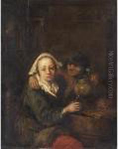 Interno Di Taverna by Adriaen Brouwer