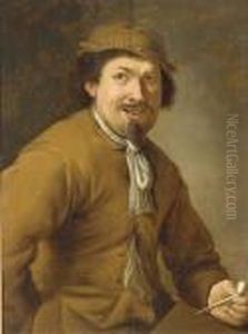 A Peasant Smoking A Clay Pipe