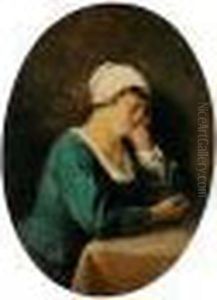 A Maid, Half-length Seated, Resting Her Head On Her Hand (````sloth')
