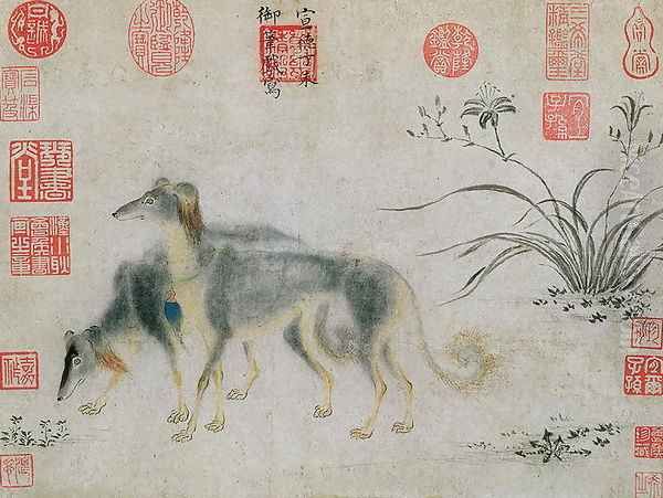 Two Saluki Hounds - view 1