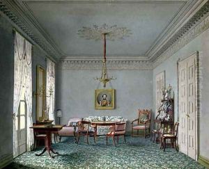 Drawing room Interior in the Palace in Stuttgart Wurttemburg