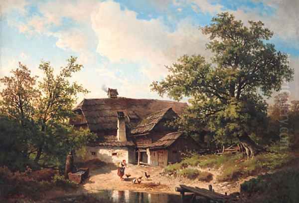 A Farmyard in the Tragossthal in Steiermark, Austria - view 1