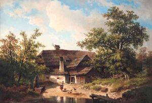 A Farmyard in the Tragossthal in Steiermark, Austria