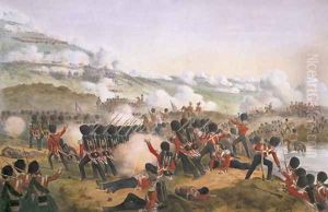The Grand charge of the Guards on the Heights of the Alma during the Crimean War by L. Huard