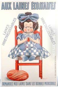 Poster advertising scottish wool
