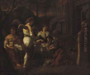 Abraham entertaining the three Angels