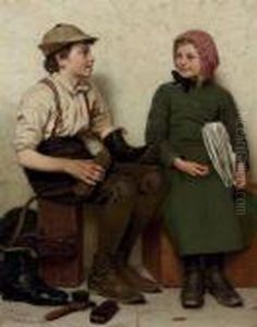 Tete A Tete by John George Brown