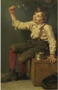 Boy Blowing Bubbles by John George Brown
