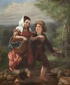 Boy And Girl by John George Brown