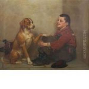 Shoeshine Boy And Dog by John George Brown