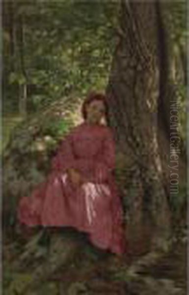 Resting In The Woods (girl Under A Tree) - view 1