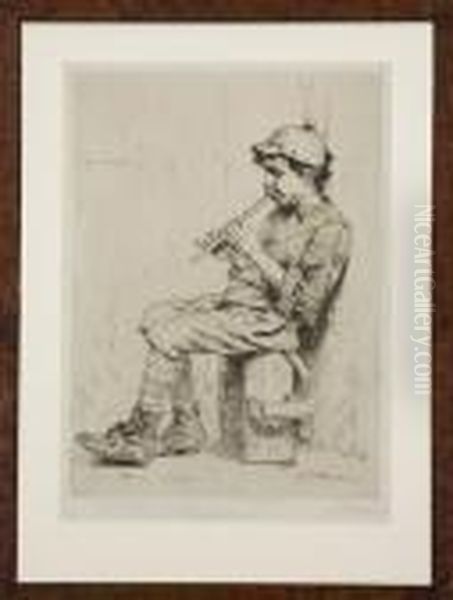 [boy Playing Flute] - view 1
