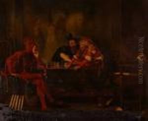 Genre Scene "checkmate" by John George Brown