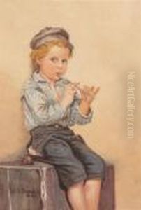 Boy With Flute by John George Brown