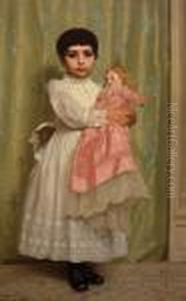 Little Girl With Her Doll - view 1