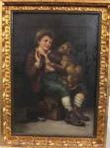 Boy With His Dog by John George Brown
