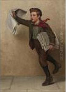 Extra, Extra (the Paper Boy) by John George Brown