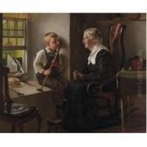 Telling Stories To Grandma by John George Brown