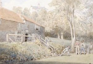 Bowls At The Green Man by John Lewis Brown