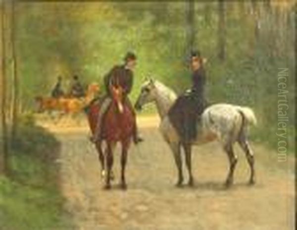 Two Riders In A Park - view 1