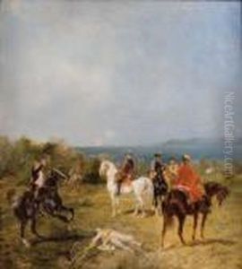 Portrait Equestre Du General De Rochambeau by John Lewis Brown