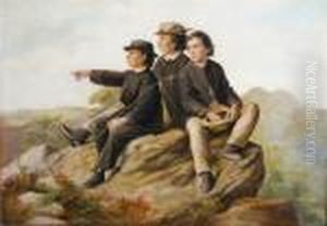 Boys On Mountain by John Lewis Brown