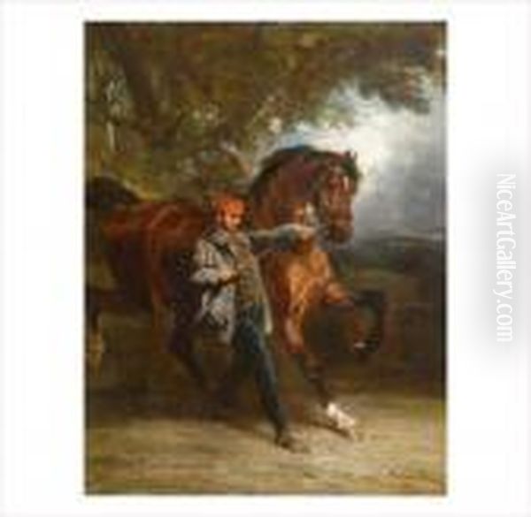 Palefrenier Cheval En Mains - view 1