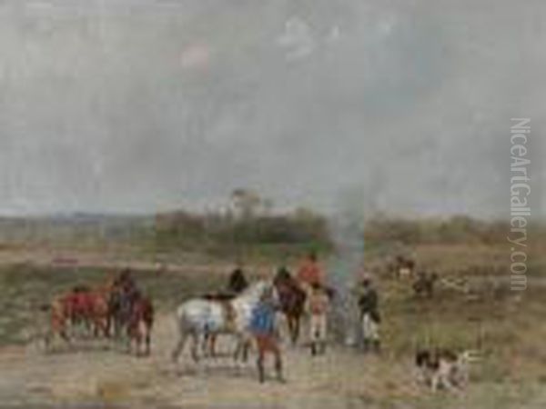 French Cavalryman And Huntsmen - view 1