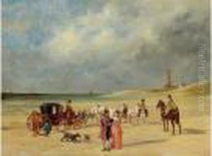 Attelage Sur La Plage by John Lewis Brown